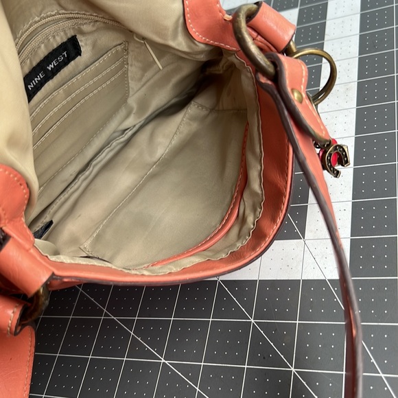 Nine West Shoulder Bag Purse Peach - Picture 10 of 16